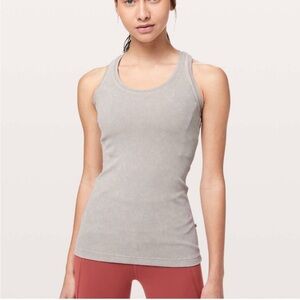 LULULEMON cool Racerback rib tank grey size 2/4